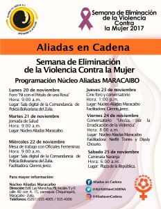 programacion semana de eliminacion de la violencia (Maracaibo)